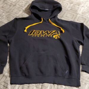 Iowa Hawkeyes Black Hoodie Iowa Law Felt Dapp Hoodie